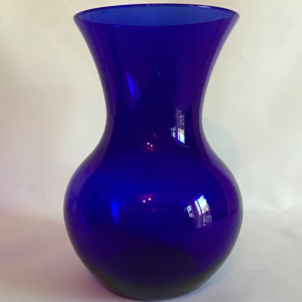 Vintage Cobalt Blue Glass Vase